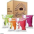 SmoothieBox - Blender Ready Frozen Smoothie Pouches - 4 Organic Flavors – Breakfast in 60 Seconds! (20 Pouches) (Variety)
