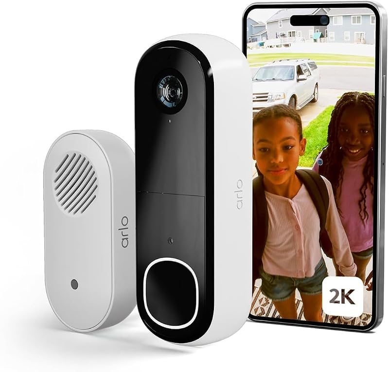 Arlo Security 2K Wireless Video Doorbell Camera & Chime