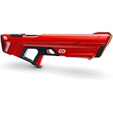 SPYRA Electric Water Blaster, Outdoor Squirt Gun with LED Display, Red | SpyraGO - Automatic Water Blast Guns for Beach, Backyard, Patio, and Garden