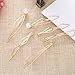 TOODOO 6 Pieces Geometric Metal Hairpin Hair Clip Clamps Accessories Barrettes Bobby Pin Headwear Headdress Styling Jewelry, Pearl Marquise/ Triangle Rhombus/ Infinity