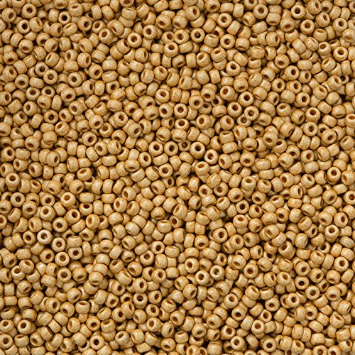 Miyuki11/0 Seed Beads Duracoat Galvanized Matte Gold 24g 11-4202F