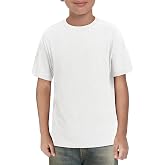 Haloumoning Boys Short Sleeve Shirts Kids Summer Crewneck T-Shirts 5-14Y | Fashion Clothes, Solid Color, Casual Tops Tees