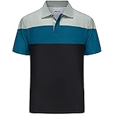 TIHEEN Mens Polo Shirts Short Sleeve Moisture Wicking Preformance Golf Shirts Big and Tall