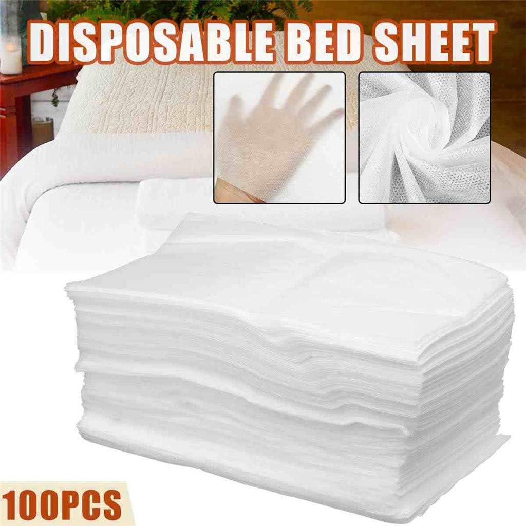 100PCS Spa Bed Sheets Disposable Massage Table Sheet Waterproof Breathable Bed Cover, 31" x 67", for Beauty Salon, Massage, Tattoo, Hotels, Mattress Cover, Daily Life Use for Person and Pet: Sports & Outdoors