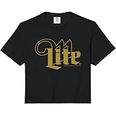 Coors Miller Lite Centered Line Logo M Comfort Colors Crop Top