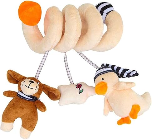 Amazon Crabitin ぶら下げベル ベビーカー用おもちゃ 音楽玩具 ガラガラ ベビーベッドハンギング かわいい 玩具 渦巻き 柔らかい 音楽 装飾 面白い 人気 知育玩具 教育用 ソフト 新生児 子供 贈り物 アクセサリ おもちゃ