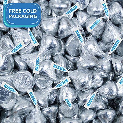 Bulk Chocolate Silver Foil HERSHEY'S KISSES Candies (5 lb)