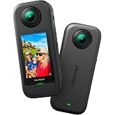 AKASO 360 Action Camera Standard Combo- 5.7K 360 Video, 360-SuperSmooth | 1/2" 48MP Sensors, 72MP 360 Photo, Invisible Selfie Stick Effect, 360&deg; Horizon Lock, AI Tracking, 2x Rechargeable Battery
