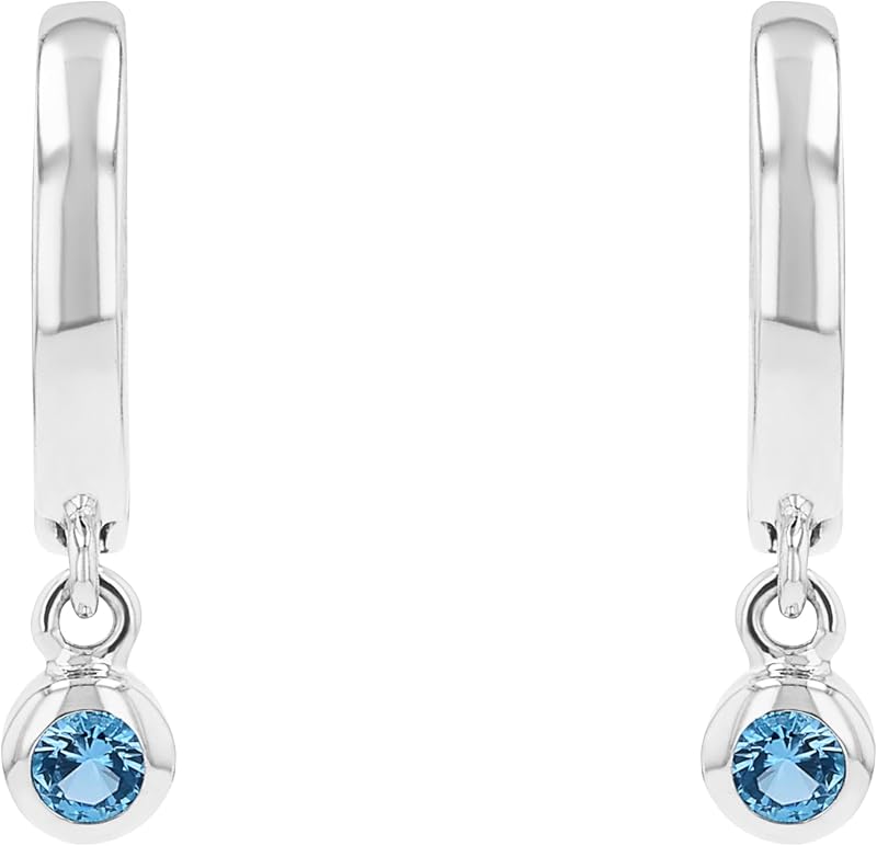 Ohrringe für Mädchen, Zirkonia / 925 Sterling Silber, Rhodiniert