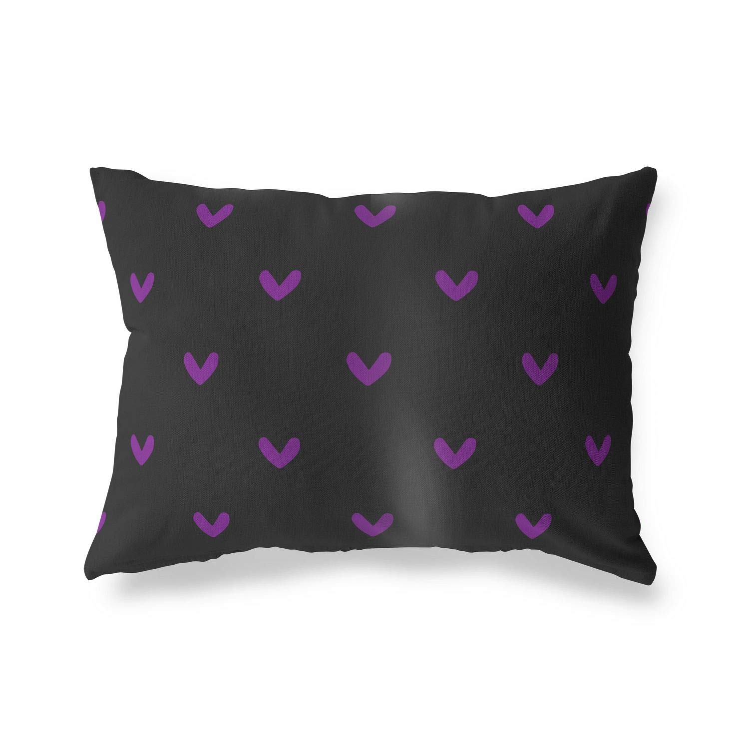 BonaMaison Decorative Cushion Cover, Purple-Black Throw Pillow Covers, Home Decorative Pillowcases for Livingroom, Sofa, Bedroom, Size: 45X60 Cm - Designed and Manufactured in Turkey