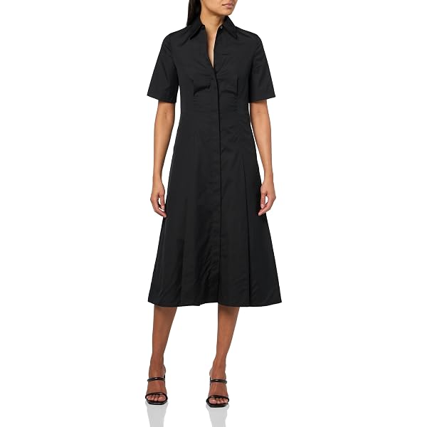 chinese dress ladies Theory Womens Short-Sleeved Button Down Midi Dress, Concord, 2 US at Amazon  Women's Clothing store