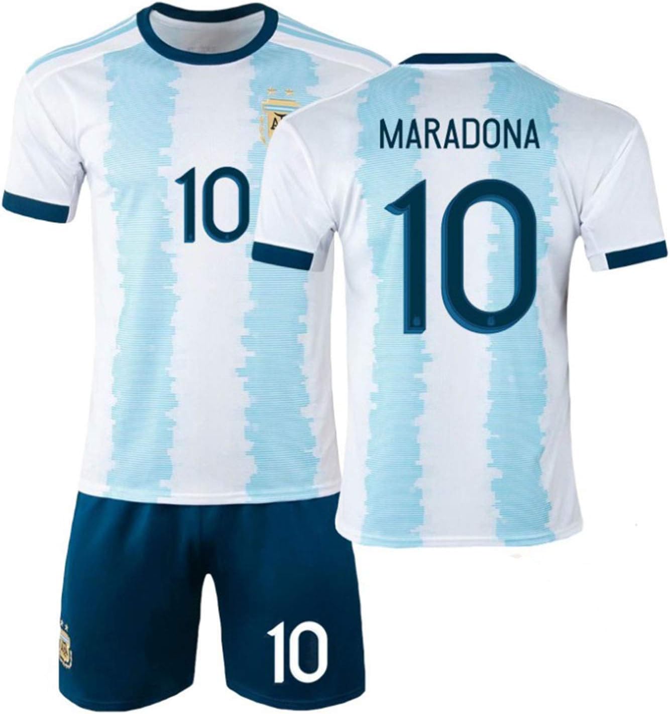 Diego Maradona 10 Argentina Home Soccer Jersey Commemorative Football