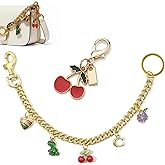 Bag Charms Purse Extender Chain with Small Cherry Accessories,Cute Metal Lobster Clasps Bag Charm Chain,Purse Extender Chains Accessory, for Shoulder Handbags Accessories(1Chains &1 Trinkets)
