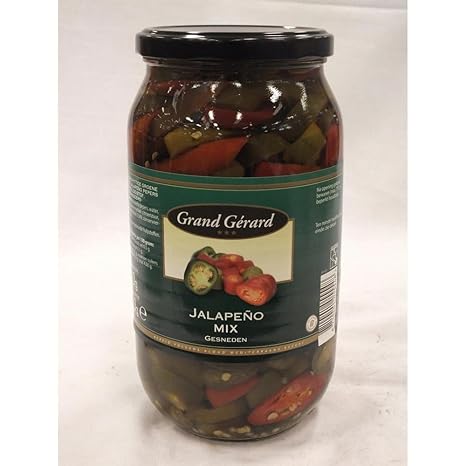 Grand Gérard Jalapeno Mix gesneden 940g Glas (geschnittene Jalapeno ...