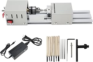 Yaetek Mini Lathe Beads Polisher Machine Metal DIY Woodworking Craft Rotary Tool