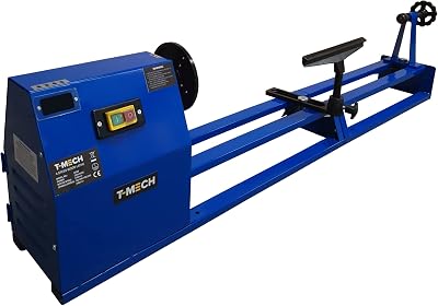 T-Mech Wood Lathe 1m Variable Speed 400W Max Ø350mm Chisels Included