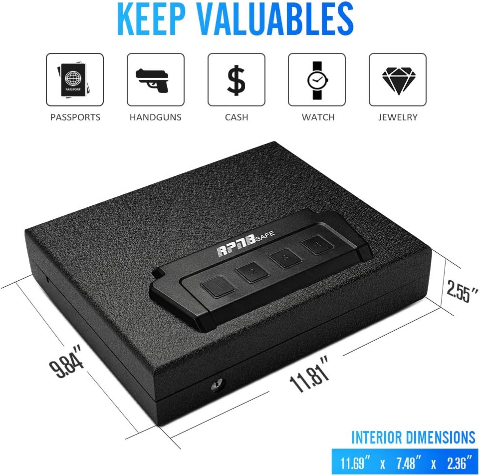 RPNB Portable Security Safe, Quick-Access Dual Firearm Safety Device with Quick Reliable Keypad Access : Sports & Outdoors