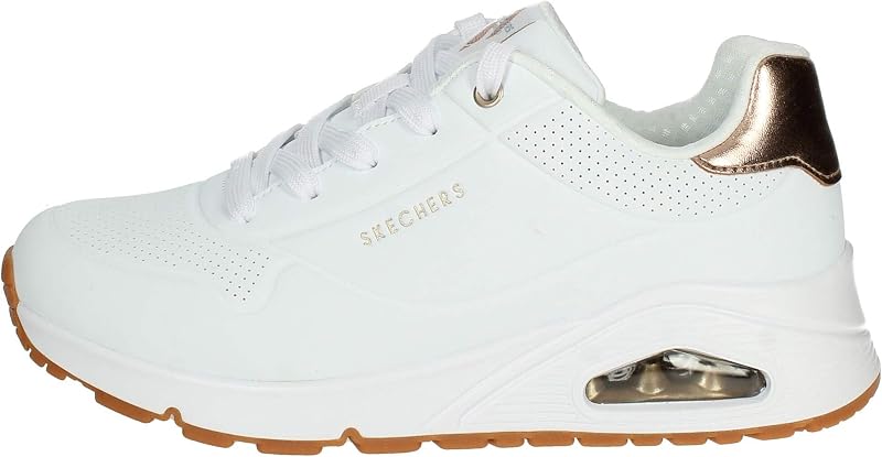 Fille Uno Gen1 Shimmer Away Racine Accueil Chaussures-Enfant Baskets-Basses, White Synthetic Trim, 38 EU
