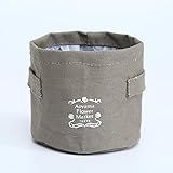 Axgo Waterproof Foldable Storage Basket Reusable Canvas Plants Oraganizer for Snack Pen Holder Succuletnt, L, Grey