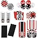 Ninja Warrior Birthday Party Supplies Pack Bundle Includes Dinner Plates, Large Napkins, Cups, Table Covers and 12 Balloons - Serves 16 People