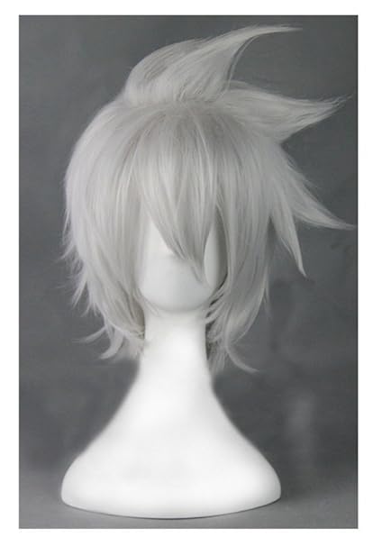 Cosplaza Cosplay Wig Soul Eater Evan Silver White Short Spiky