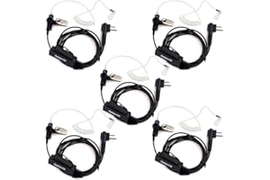 Retevis Acoustic Tube Earpiece for Motorola Walkie Talkie, Compatible with Motorola CP185 CP200 CP200d GP300 CLS1110 CLS1410 