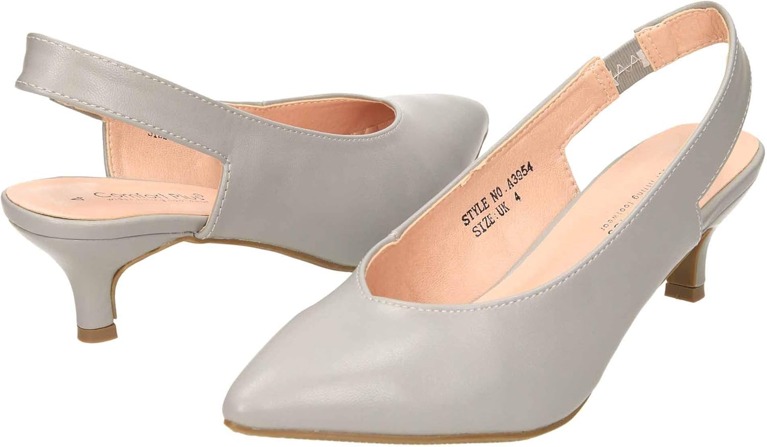 kitten heel slingback shoes wide fit