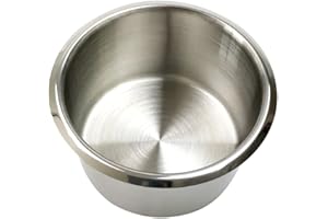 YH POKER Game Table Cup Holder Insert - Stainless Steel Jumbo Drop-in Drink Cup Holder, Poker Table Cup Holders for Casino Table, Game Table, Sofa, Boats, Bench, Work Desk, RV Cars & Trucks