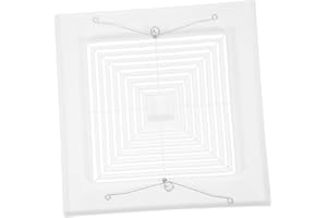 LOLIPPYY Bathroom Exhaust Fan Cover 30x30 Cm White Spring-loaded Square Ventilation Grille Ceiling Vent Replacement for Bathr