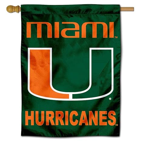 College Flags Banners Co University Of Miami Banner House Flag