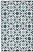 Fab Habitat Outdoor Rug - Waterproof, Fade Resistant, Reversible - Premium Recycled Plastic - Spanish Tile Farmhouse - Large Patio, Deck, Sunroom, Camping, RV - Seville - Multicolor Blue - 6 x 9 ft