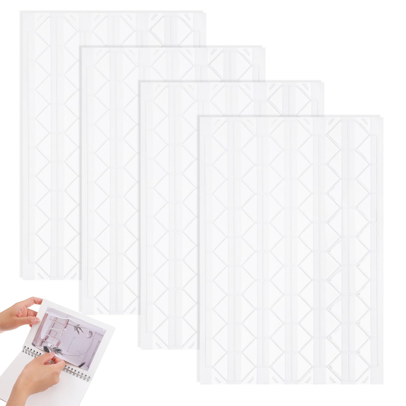 408PCS Photo Corners Self-Adhesive Acid Free Photo Corners Scrapbook Picture Corner Picture Mounting Corner for DIY Scrapbook, Album, Journal, Memory Books