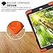 iPad 9.7 Case 5th Generation for Kids 2017 2018 | TSQ iPad Cover 6th Generation 360 Rotating Stand Case with Handle Hand Strap | Three Layer Armor Protective Case w/Shoulder Strap | Orange