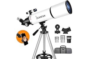 Dianfan Telescope,80mm Aperture 600mm Telescopes for Adults Astronomy,Fully Mult-Coated High Powered Refracting Telescope for