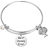 CENWA Grandma Gift Idea Best Honey Ever Bracelet Grandmother to Be Gift