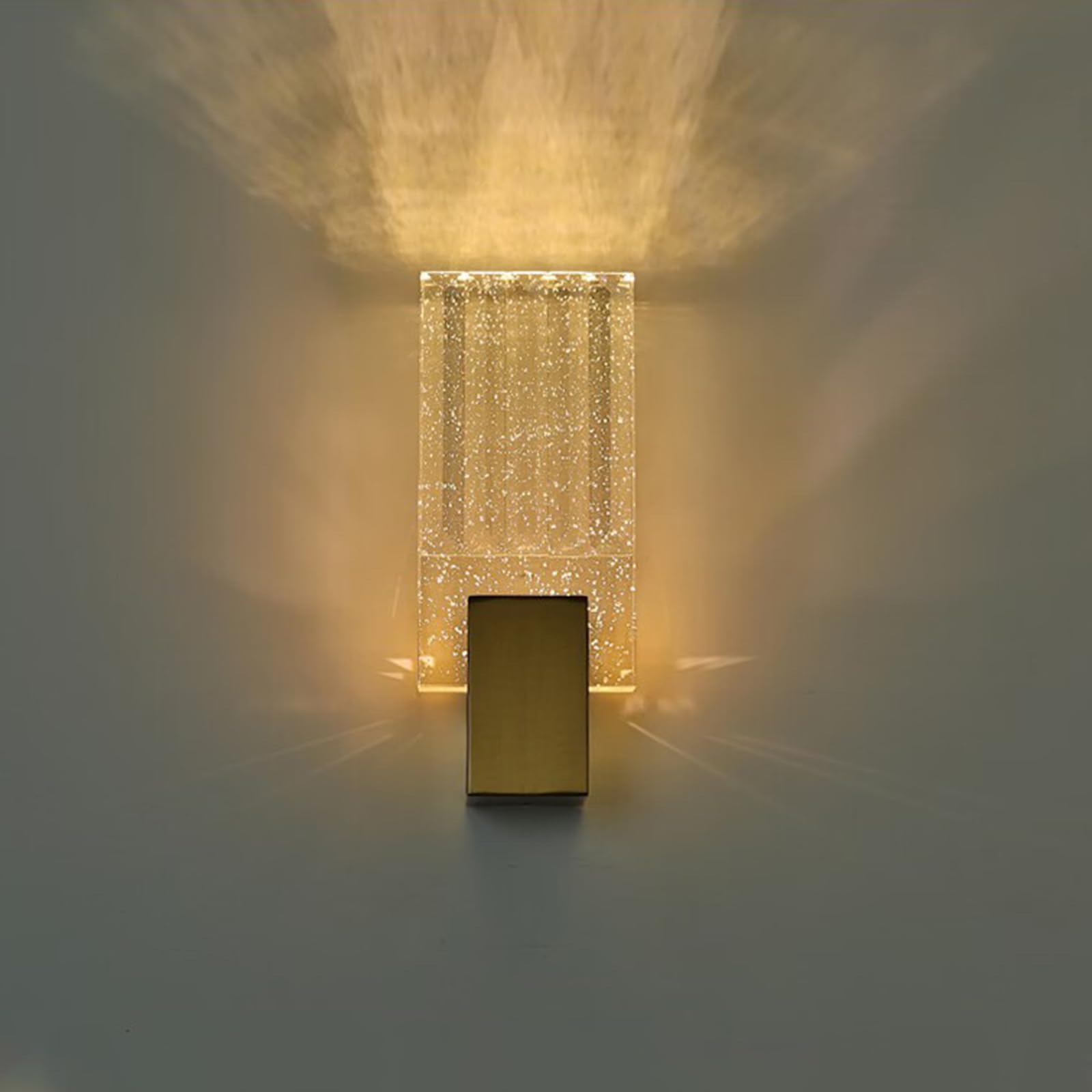 YOOCHUENG Crystal Wall Light Gold Modern with Tri Color Lighting, Indoor Wall Lamp for Living Room Bedroom Aisle Stairs [1 Pack-S]