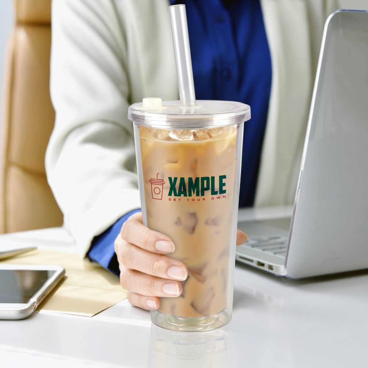 Walgreen Xample Tumbler Cup with Straw Reusable Double Walled Cold Cup Drink Tea Mug 500ml for Cold Travel Cup Bulk Tumblers Iced Cold Drinking Party Cups (1)