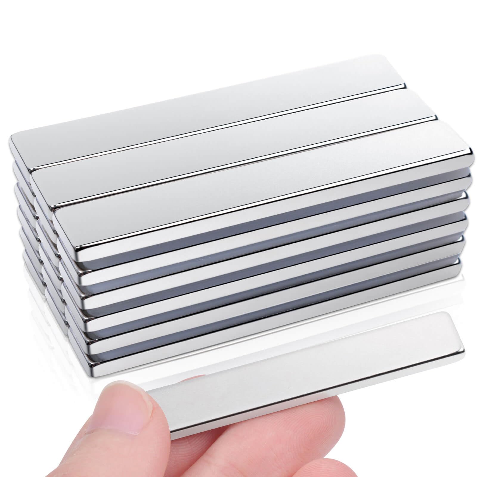 Super Strong Magnets, 60x10x3mm Fridge Magnets Strips, Muti-Use Neodymium Bar Magnets for Fridge, Small Whiteboard Magnets for Crafts, Fridge, DIY, Building, Scientific, Notice Board Magnets, 18pcs