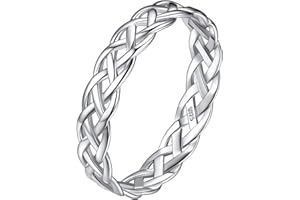 Suplight 925 Sterling Silver Celtic Knot/Evil Eye/Infinity Symbol Band Ring, 2/3/5/8mm Vintage Finger Thumb Ring for Women Size 4-13 (with Gift Box)