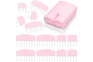 AnoleAir Knit Blocking Pins Kit, 25 Pcs Pink Color Knit Blocking Combs, Knit Blocking Combs for Blocking Knitting, Crochet, Lace or Needlework Projects,Knitting Block Tool for Blocking Mats