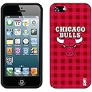 Chicago Bulls - Plaid Print design on a Black iPhone 5s / 5 Slider Case