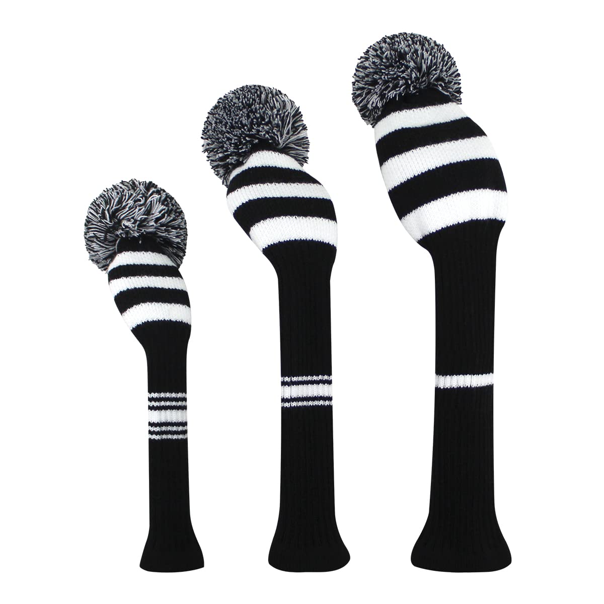 Scott Edward Knit Golf Headcovers Fits Well Driver(460cc) Fairway Wood and Hybrid(UT) for Woods Set of 3 The Perfect Change for Golf Bag