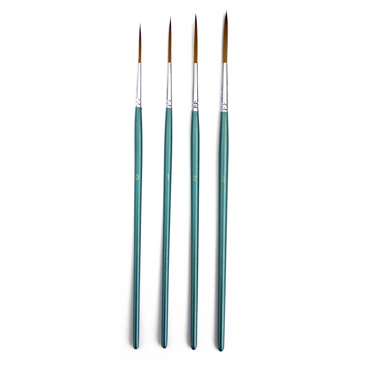 Synthetic Rigger Paint Brush Set of 4 for Watercolour, Oil & Acrylic