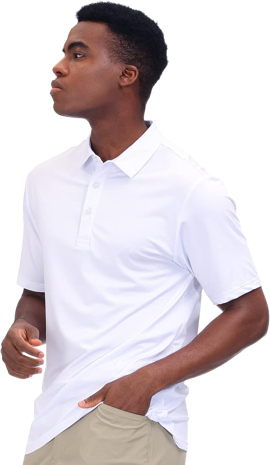 MIER Men's Golf Polo Shirt Short Sleeve Sun Protection Outdoor Sport Shirts Quick Dry: Clothing