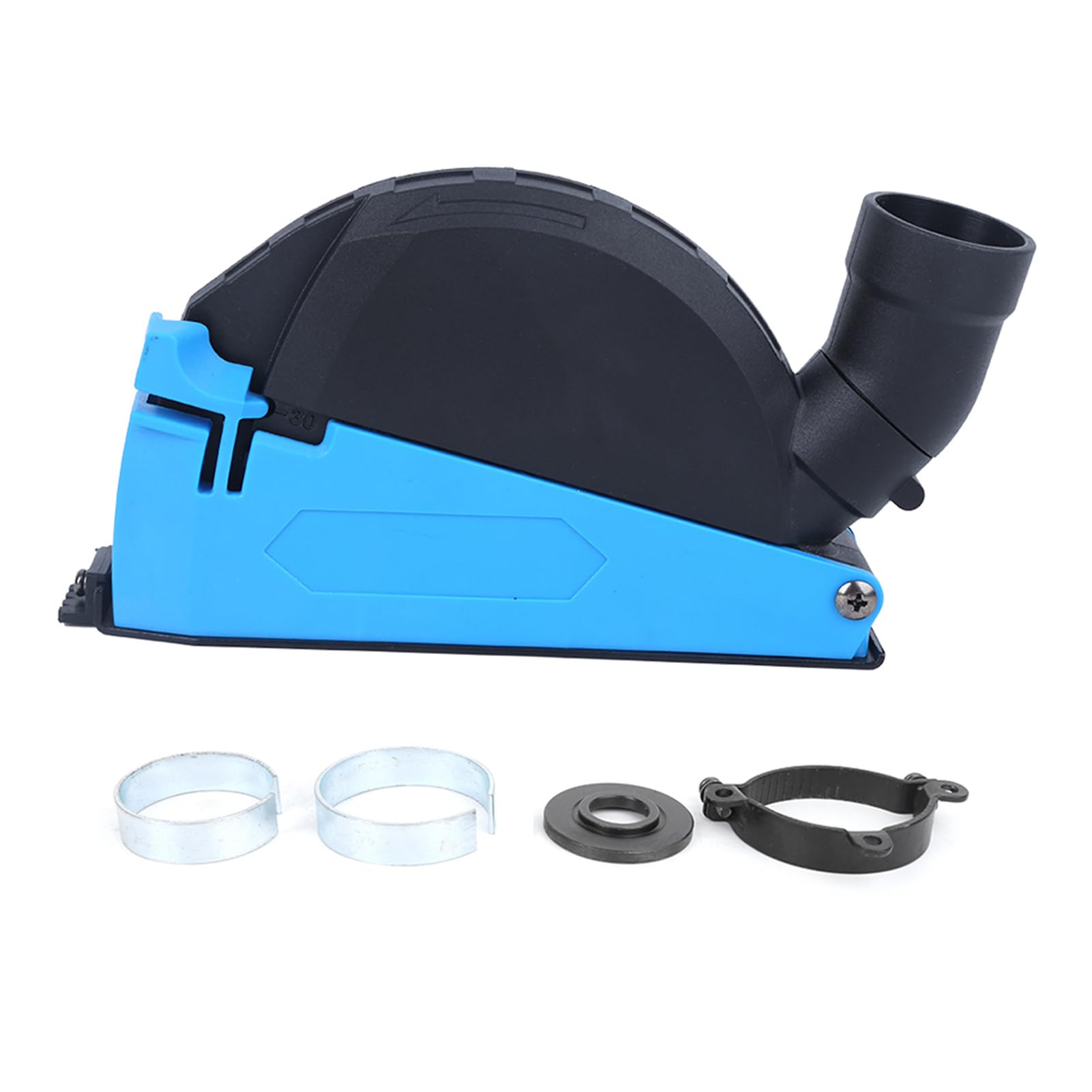 Dust Collecting Guard for Angle Grinder 4-5 Inch Adjustable Cutting Depth 0-30mm Vacuum Port Compatible Engineering Plastic Dust Extraction Shield