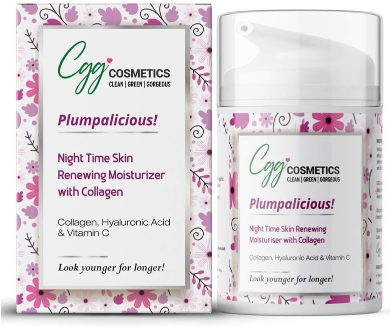 CGG Cosmetics Collagen, Hyaluronic Acid and Vitamin C Night Time Renewing Skin Moisturizer - 50ml