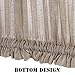 H.VERSAILTEX Natural Linen Door Curtain Panel Sheer French Door Curtain Panel, Premium Linen Home Decorative Panels with Adjustable Tie-Back, Easy Care - 25
