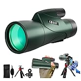 Gosky 12x55 HD Monocular Telescope with BAK4 Prism & FMC Lens, Lightweight with Smartphone Adapter - For Bird Watching, Hunting, Hiking, Traveling