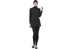Musuly Black Burkini Swimsuit with Veil