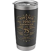 Vintage 1950 75th Birthday for 75 year old Men & Women Stainless Steel Insulated Tumbler